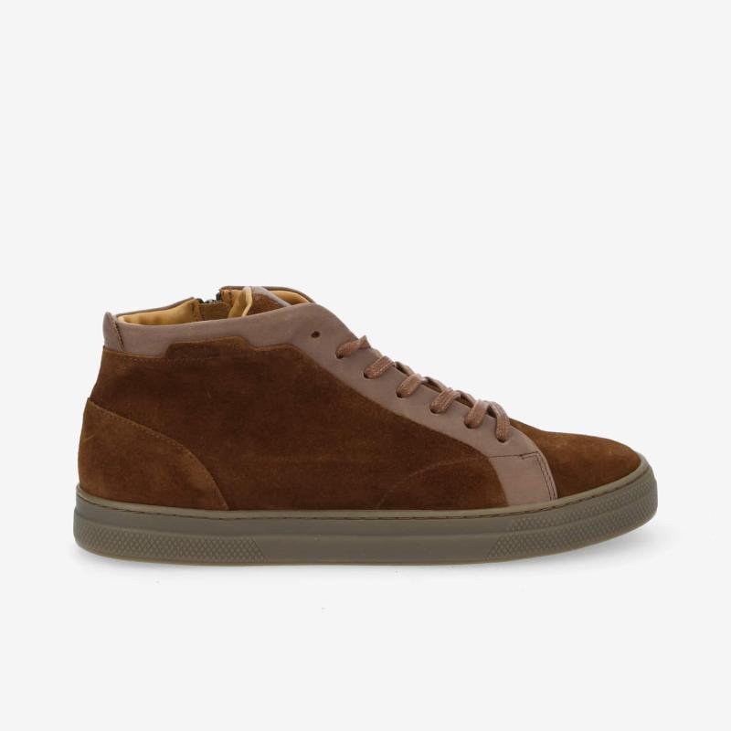 SPARK MID ZIP M - SUEDE/COUNTRY -  MARRON